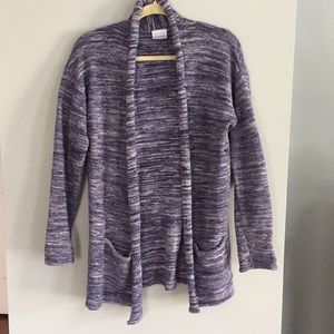 Columbia rolled edge cardigan.